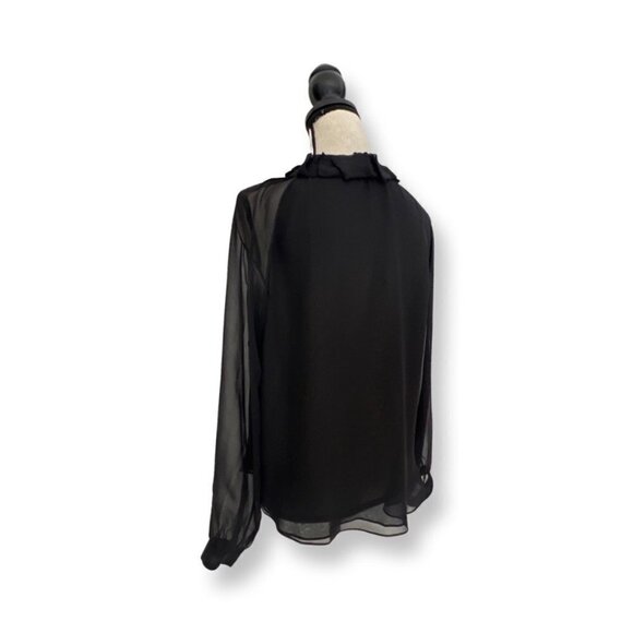 Giorgio Armani silk sheer unique collar blouse size 44 - Picture 4 of 7